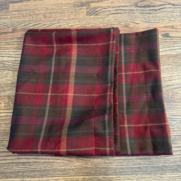 Ralph Lauren 2 wool plaid large decorative pillow cases shams 23”x28.5”
